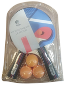 KIT TÊNIS DE MESA PING PONG ESPECIAL 2 RAQUETES E 3 BOLAS SIMPLES