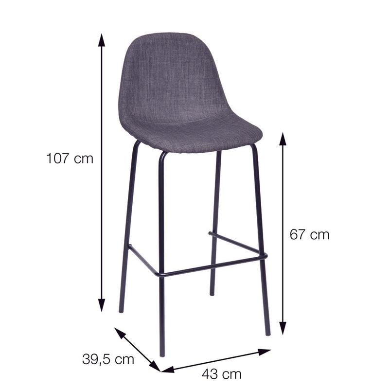 Banqueta Marte Base Preta