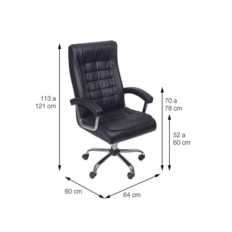 CADEIRA OFFICE ODIN RODÍZIO COM MOLAS