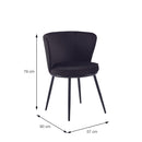 Cadeira Baco com base pintada de preto