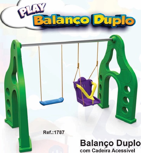 Balanço Duplo com Cadeira Acessível