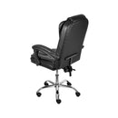 CADEIRA LOKI EM PU PRETA BASE CROMADA RODÍZIO