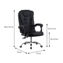 CADEIRA LOKI EM PU PRETA BASE CROMADA RODÍZIO