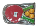 KIT TÊNIS DE MESA PING PONG 2 RAQUETES E 3 BOLAS SIMPLES