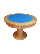 Mesa de Carteado Redondo com Gavetas e Porta-copos