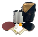 Kit com bolsa de transporte, 2 Raquetes, 3 bolinhas e 1 rede Retrátil Tênis de Mesa