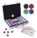 JOGO POKER EM MALETA DE ALUMÍNIO COM 200 FICHAS E 2 BARALHOS