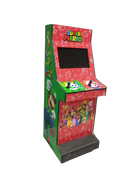 Máquina de fliperama videogame FS adesivada com tema personalizado, 4300 jogos e tela 21,5 polegadas - Fábrica da Sinuca