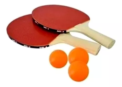 KIT TÊNIS DE MESA PING PONG 2 RAQUETES E 3 BOLAS