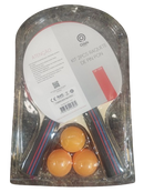 KIT TÊNIS DE MESA PING PONG ESPECIAL 2 RAQUETES E 3 BOLAS SIMPLES
