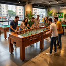 Mesa de Pebolim FS Gigante para 8 jogadores com Ferros Passantes
