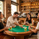 Mesa de Carteado Oval com Gavetas